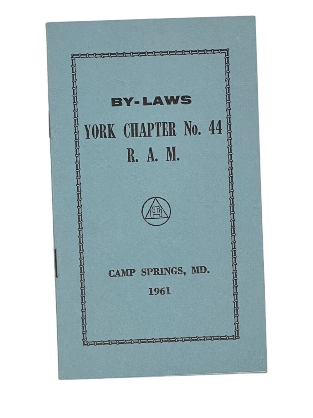 Vintage 1961 Freemason Booklet Camp Springs MD By-Laws Maryland Lodge Masonic